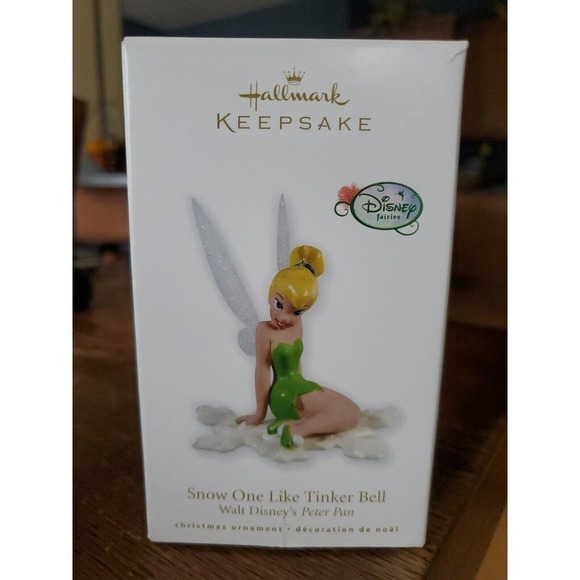 Disney Hallmark Keepsake Snow One Like Tinker Bell Ornament 2010 Peter Pan New - Picture 1 of 2
